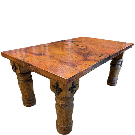 Torno Dining Table w/ Copper Top