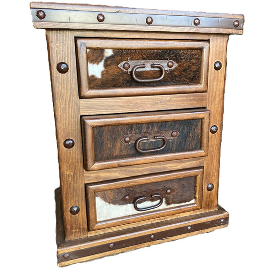 Tablero Nightstand w/ Cowhide