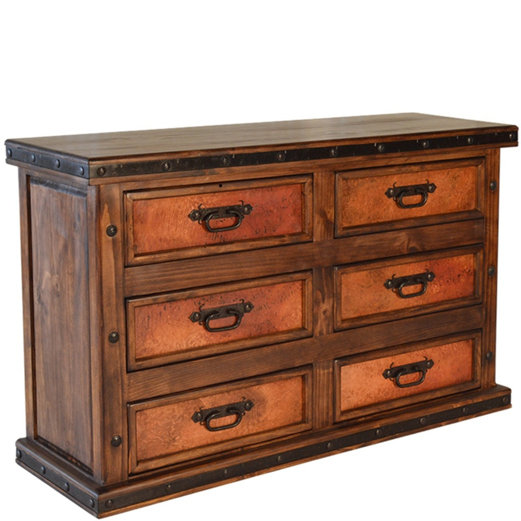 SIx Drawer Dresser w/ Copper