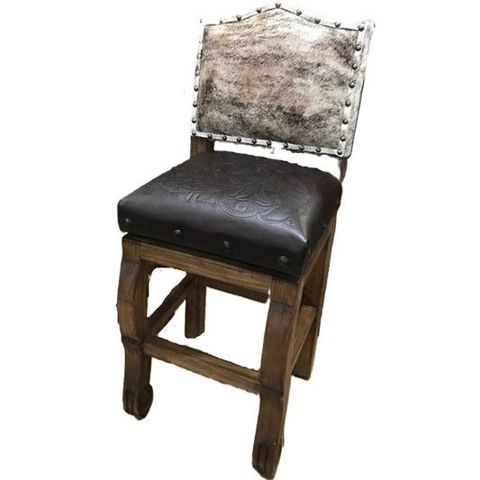 Camila Swivel Stool w/ Cowhide