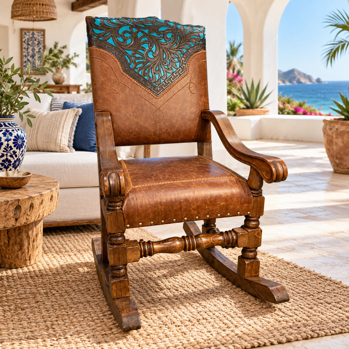Hacienda Rocking Chair - Turquoise