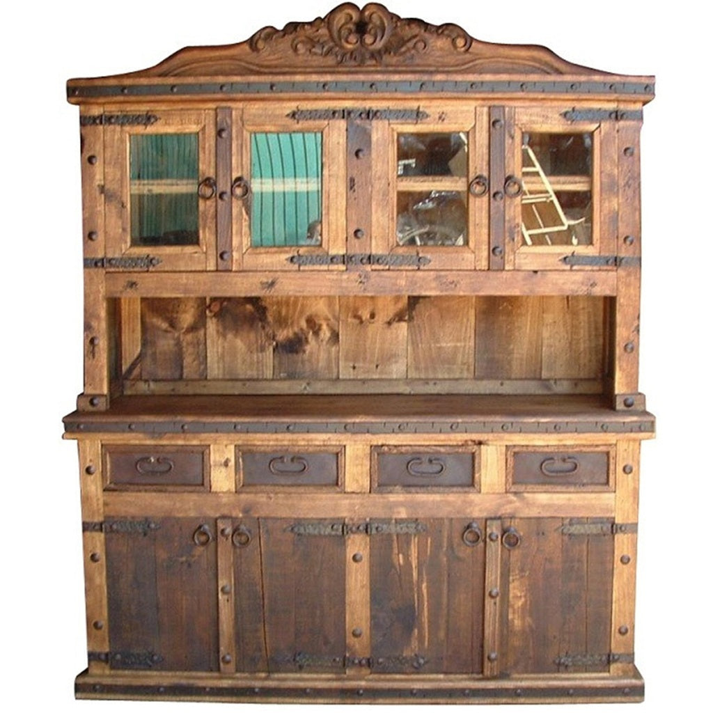 Carved 4 Door Kitchen Hutch