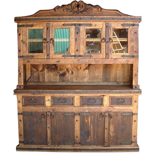 Carved 4 Door Kitchen Hutch