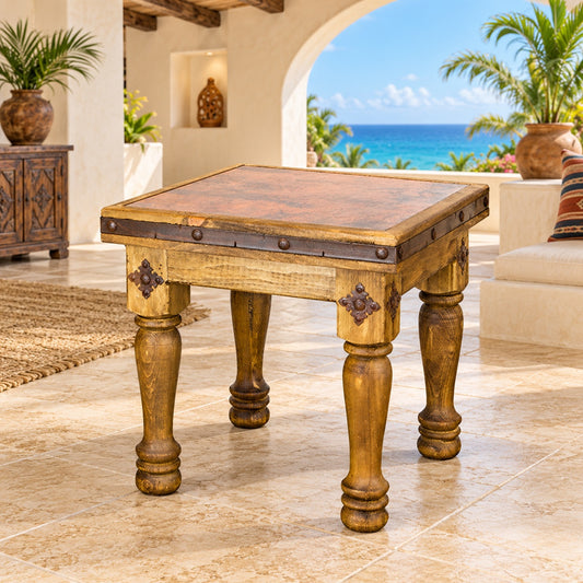 Tablero End Table w/ Copper