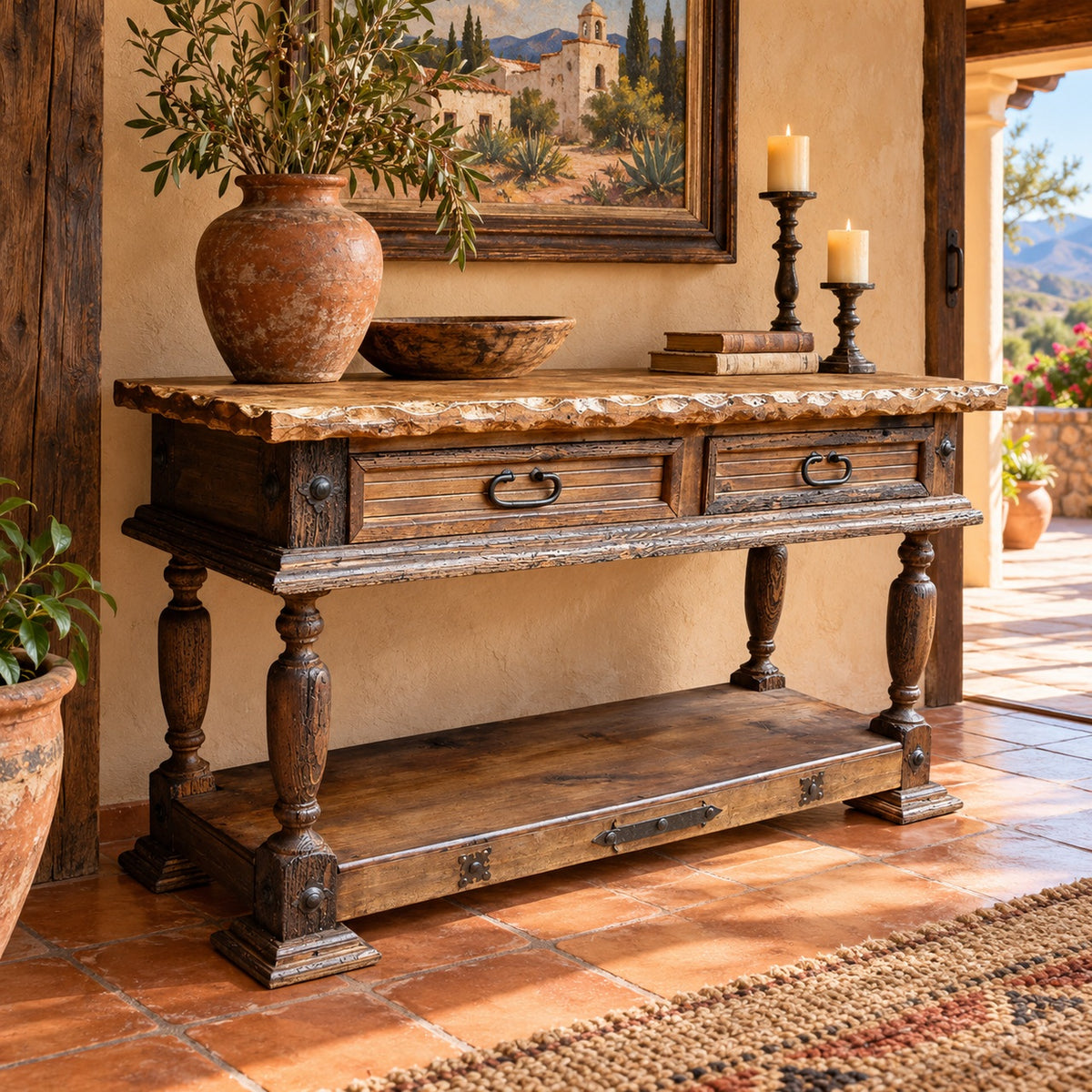 Torneada Console w/ Stone Top