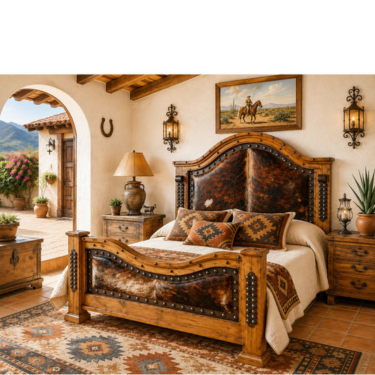Alamo Bed w/ Cowhide