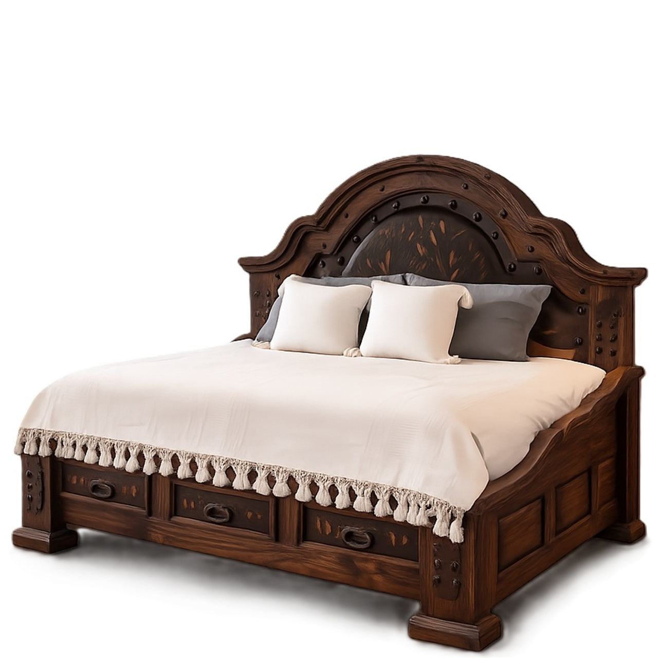 Emperador Day Bed w/ Tooled Leather