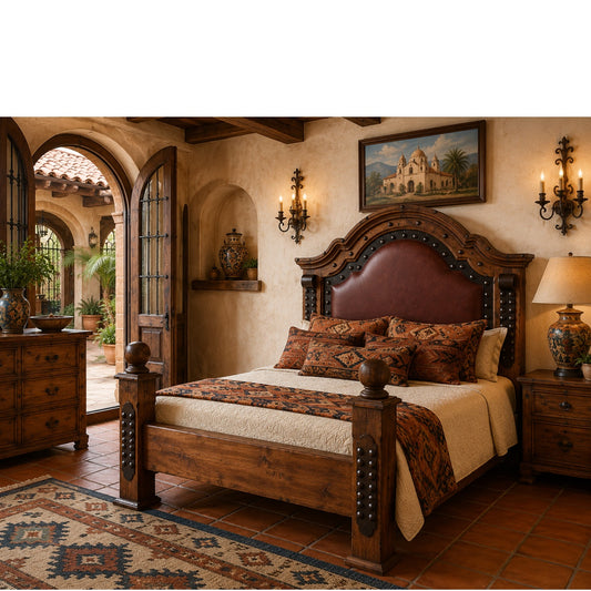 Emperador Bed w/ Leather