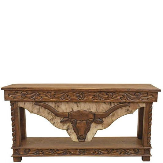 Longhorn Lift Top Console Table