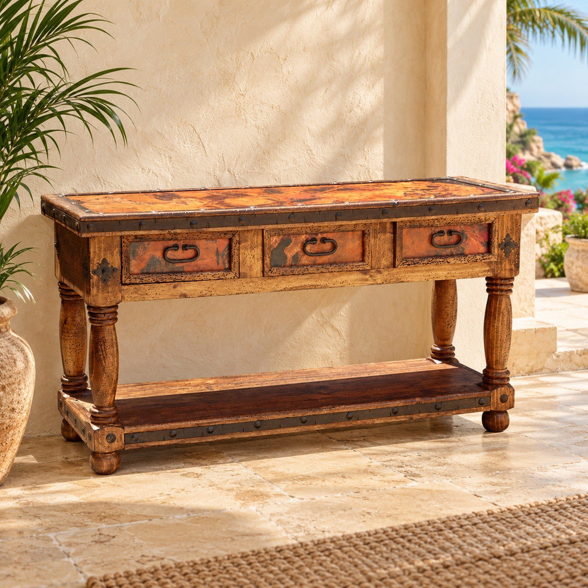 Torno 60'' Console w/ Copper