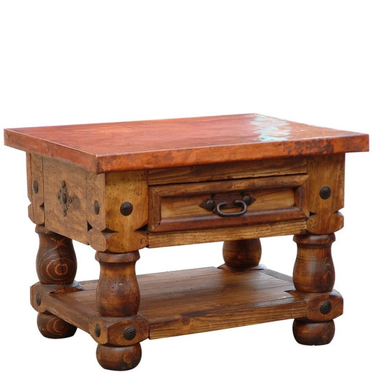 Torno End Table w/ Copper