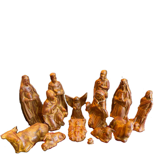 Nativity Set - Rustico Rojo