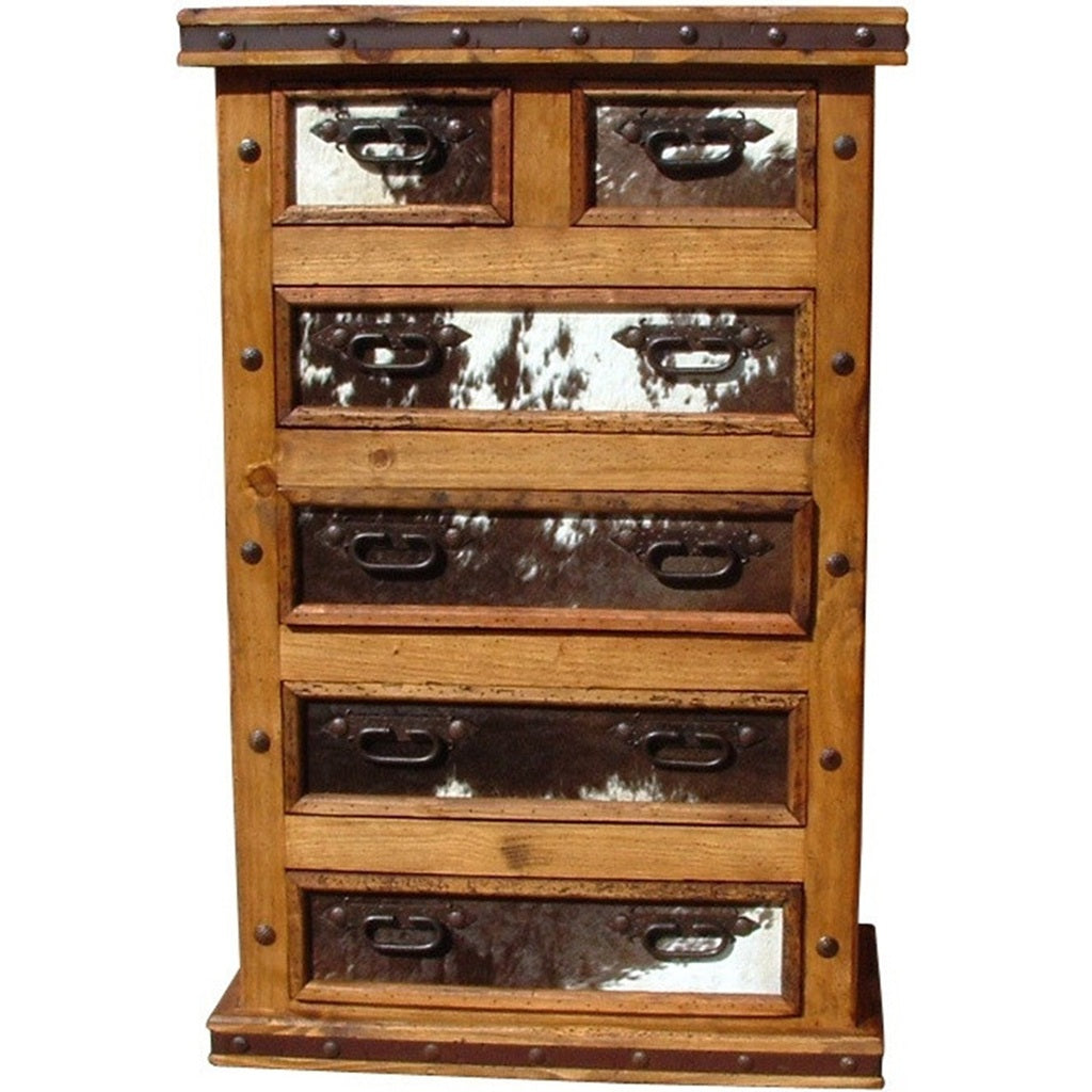 Tall Dresser w/ Cowhide