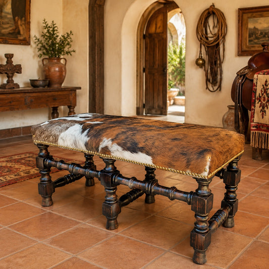 Consuelo Bench w/ Cowhide