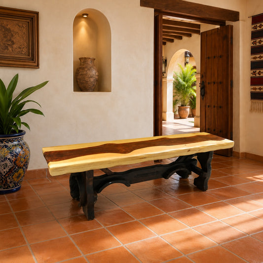 Yugo Bench w/ Lacquered Top