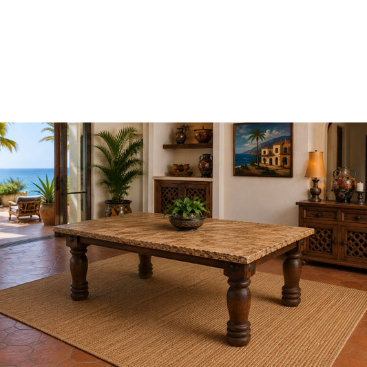 Torno Dining Table w/ Stone Top