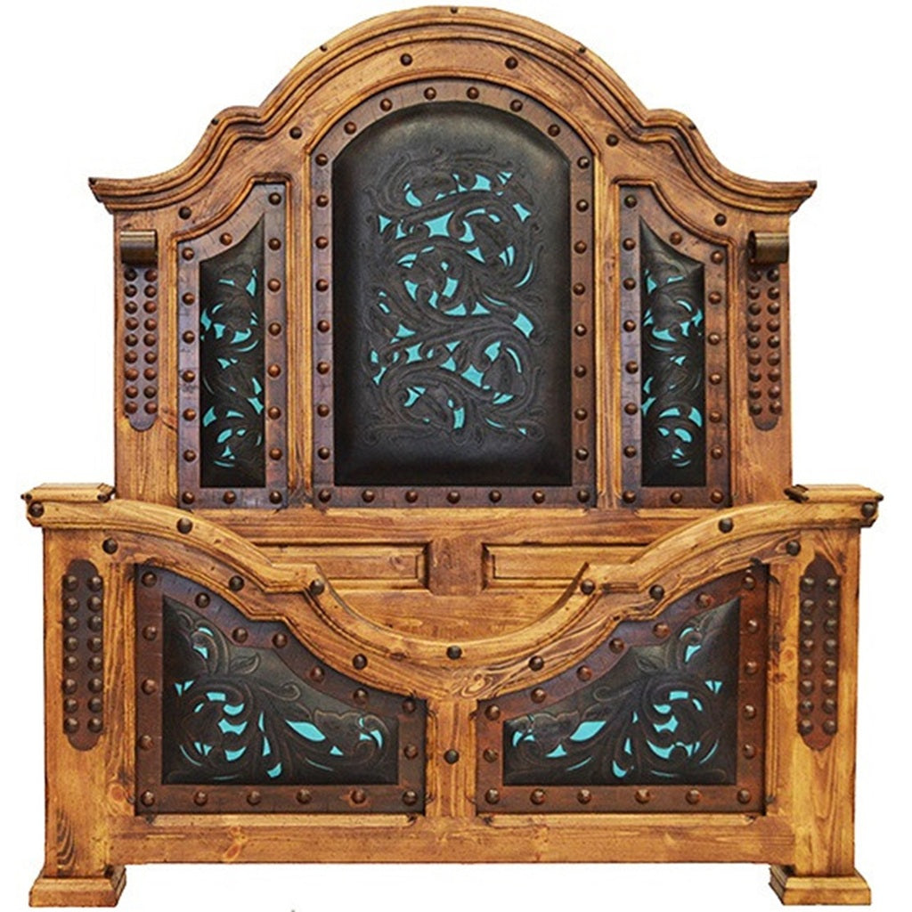 Andres Bed w/ Two Tone Leather