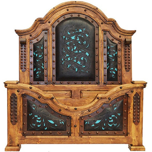 Andres Bed w/ Two Tone Leather