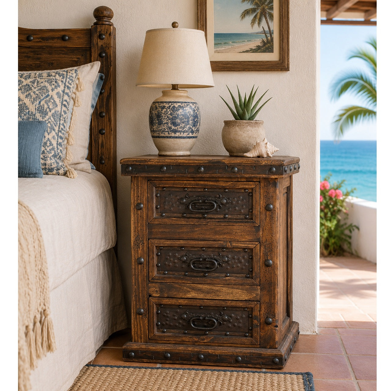 Tablero Nightstand w/ Metal