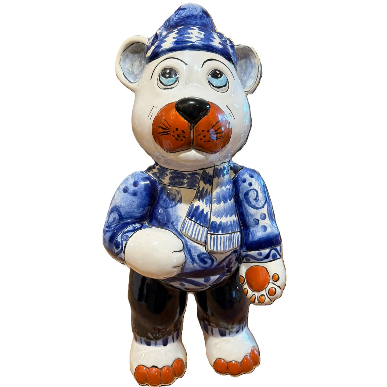Christmas Bear - Blue & White