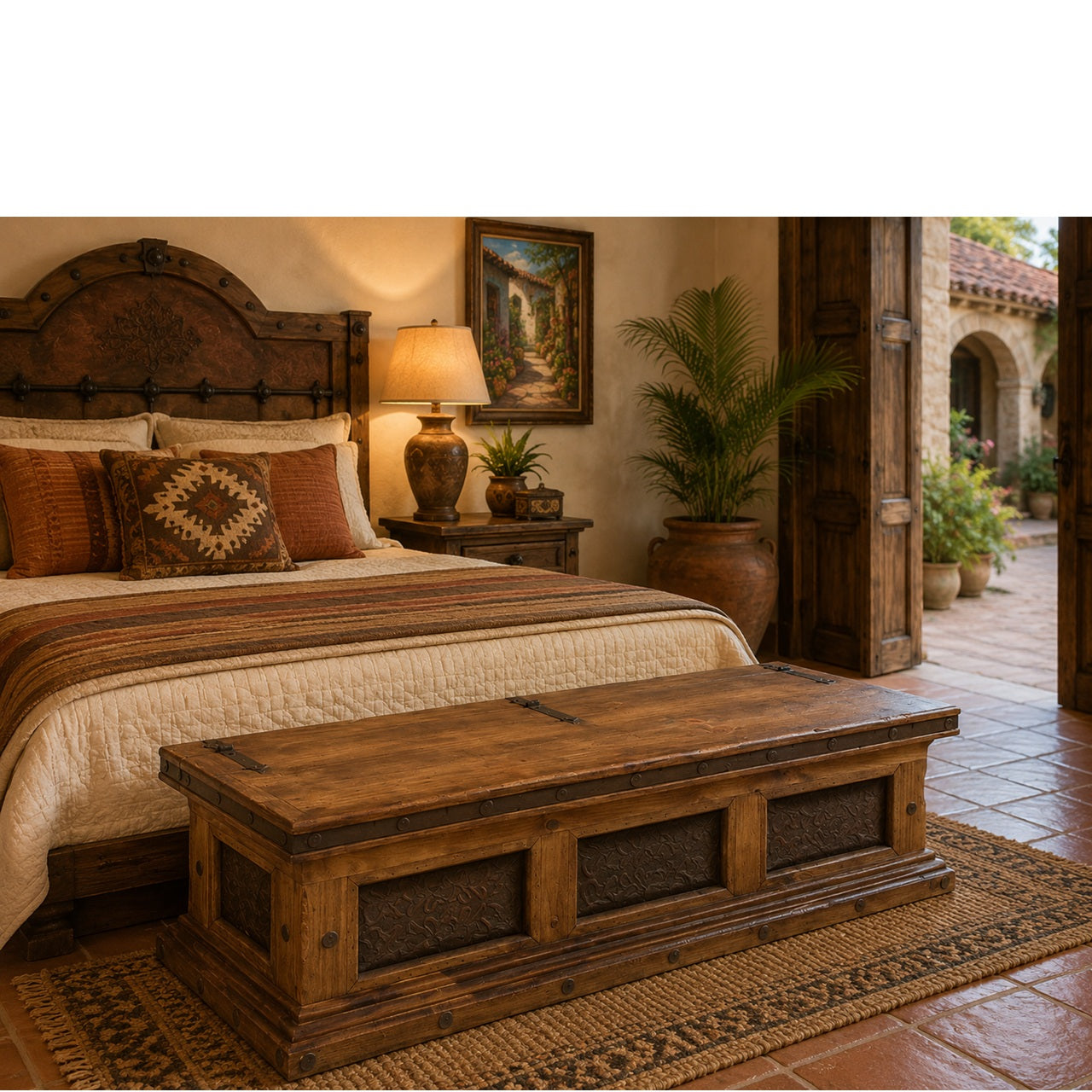Hacienda 60'' Trunk w/ Leather