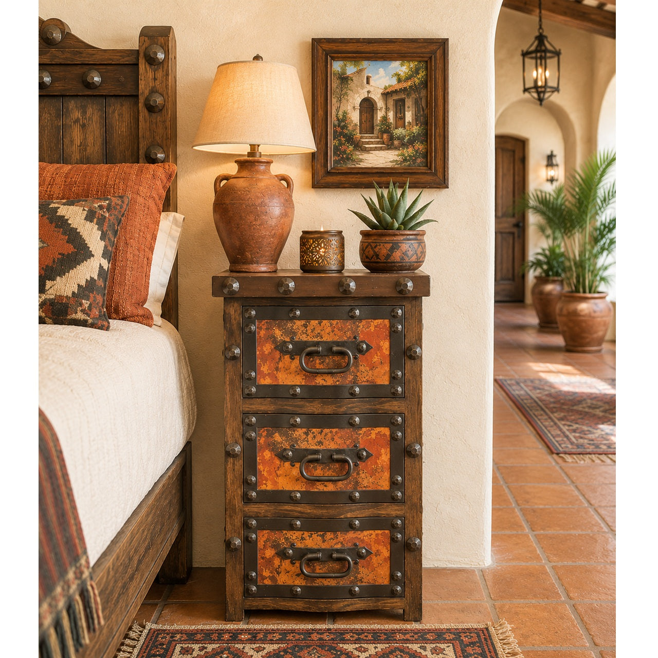 Curvo Nightstand w/ Copper
