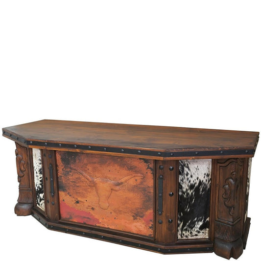 Toro Executive Desk w/ Cowhide & Copper