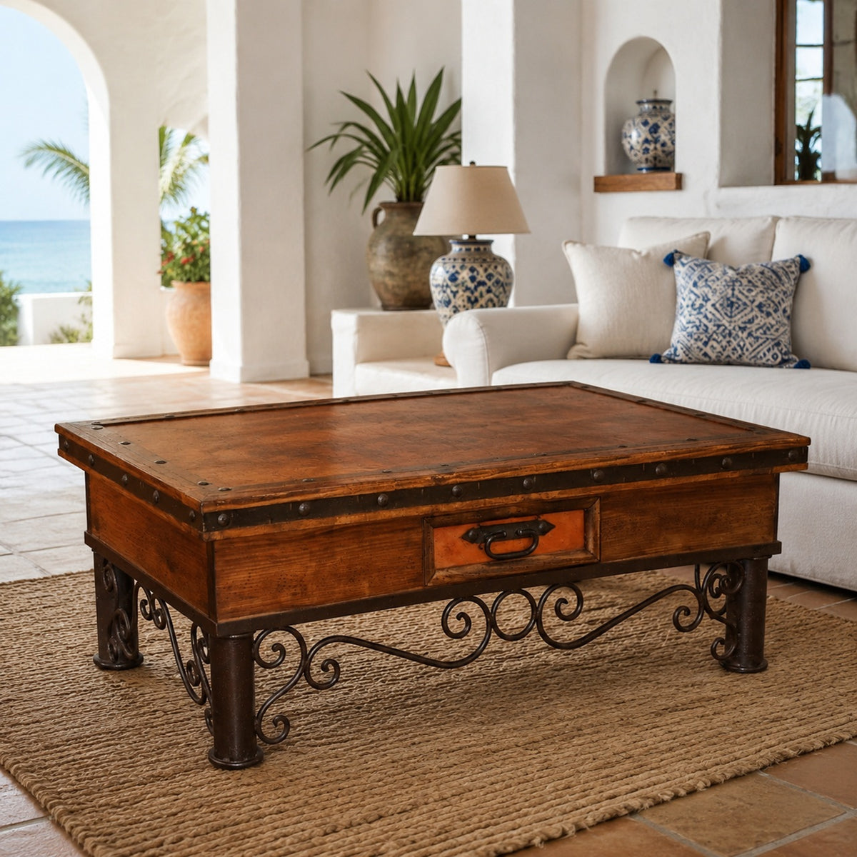 Taleo Coffee Table w/ Copper Top