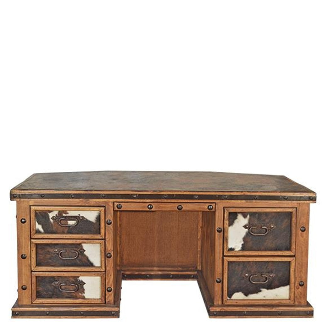 Vaquero Executive Desk w/ Cowhide