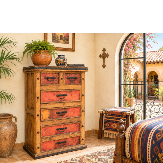 Hacienda Tall Dresser w/ Copper