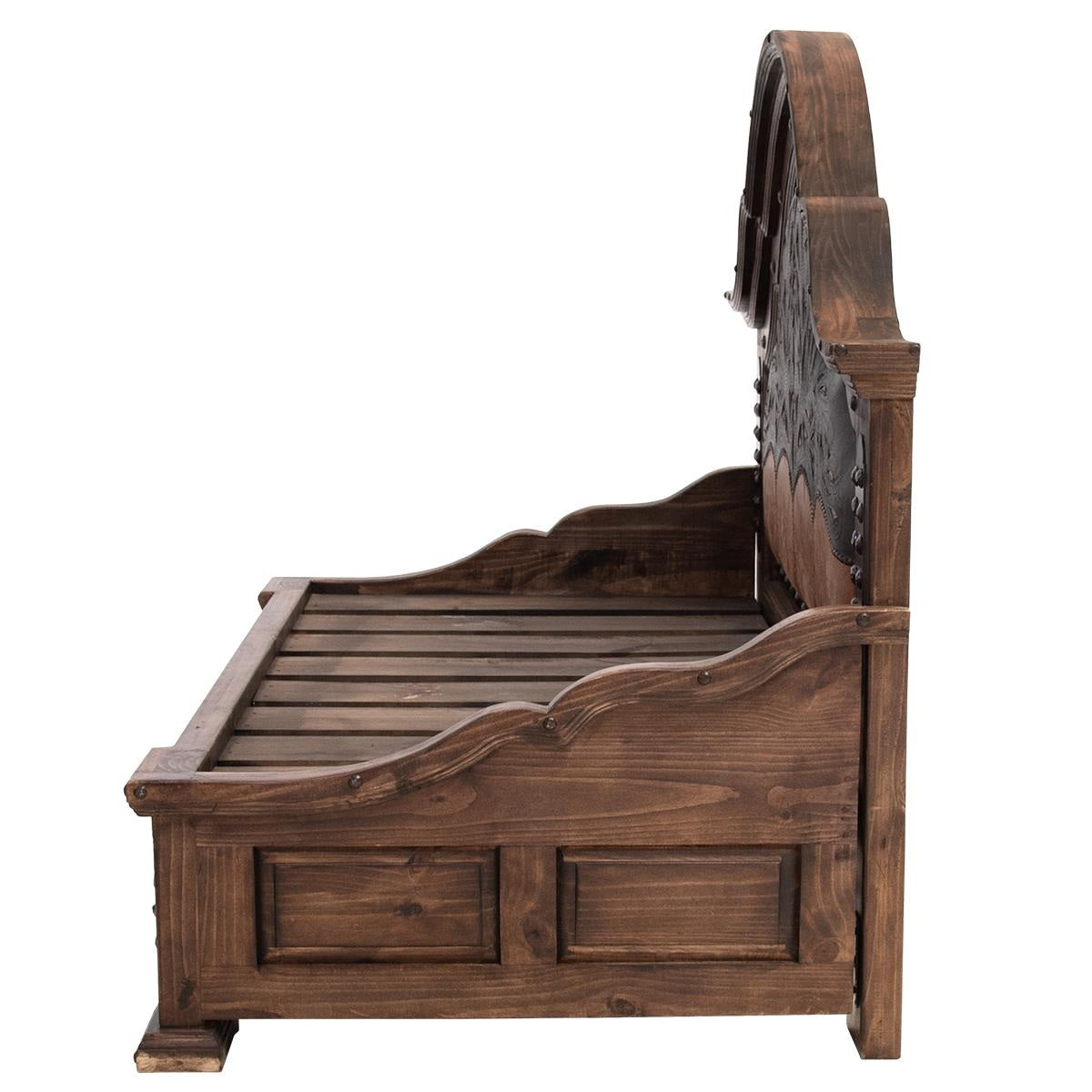 Emperador Day Bed w/ Tooled Leather